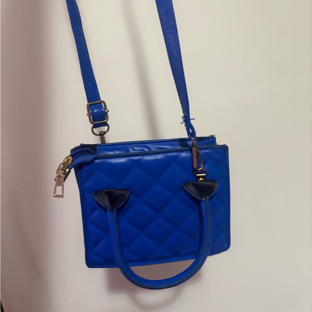 & Other Stories Royal Blue Quilted Crossbody Bag